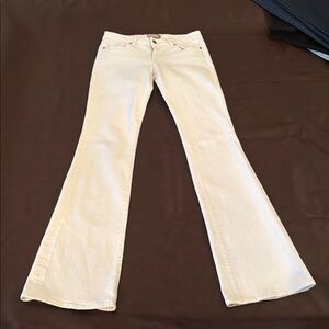PAIGE White Boot Cut Jeans Retro Style